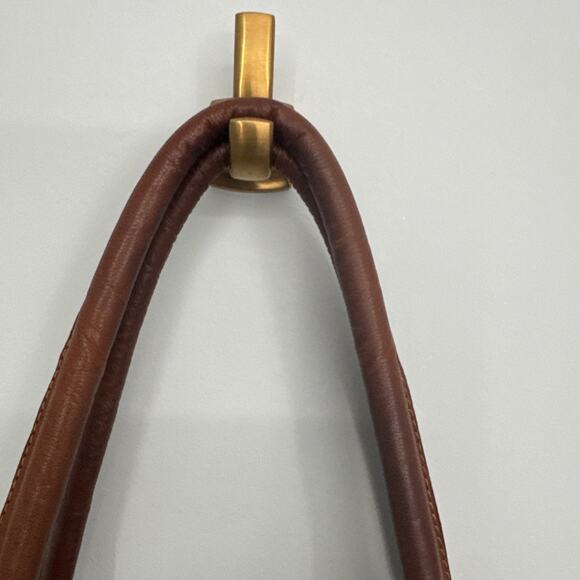 VTG Noonday Collection Tote Bag Purse Rustic Leather Large Brown Retro Aged Boho - Picture 4 of 12